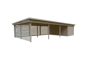 De Hoeve houten garage met Carport Etten 44 | 6,38 x 11,88 meter