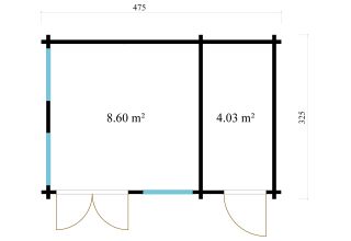 De Hoeve Tuinhuis Clokhouse Wormer 70 | 455cm x 305cm 