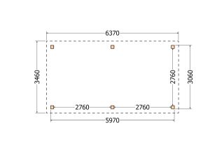 Plat dak constructiepakket | Pergola | 637x346