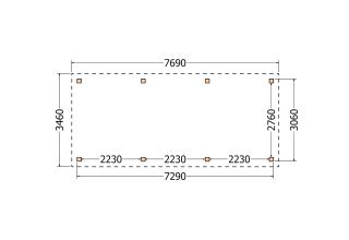 Plat dak constructie | pergola | 769x346