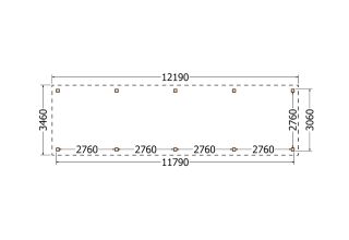 Plat dak constructie | pergola | 1219x346