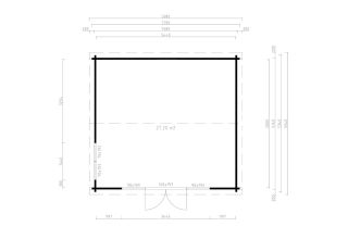 De Hoeve Tuinhuis Bryne 70 C | 558cm x 514cm