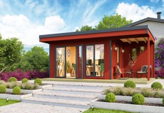 Lasita Maja Tuinhuis Domeo 7 Swedenred/Anthracite