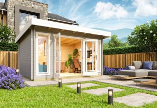 Lasita Maja Blokhut Dorset 2 Lightgrey