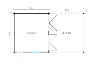 De Hoeve dubbele garage/carport Askim 70 | 1020cm x 575cm