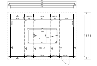 De Hoeve Ontspannende Tuinlounge Dundee 44 D | 8,1 x 5,6 m