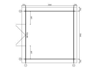 De hoeve Tuinhuis Dinteloord| 330x330 cm