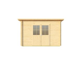 Tuinhuis Sleeuwijk platdak dubbele deur 4D | 2,7 x 3,3 m