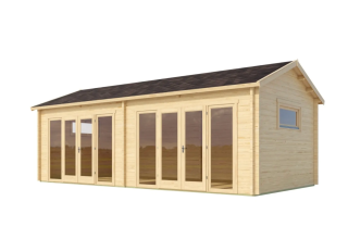 De Hoeve Houten Huis Jara 70-B 70mm | 840x440cm