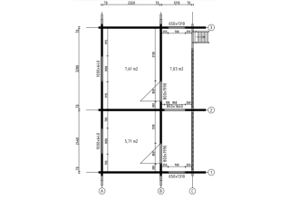 De Hoeve Houten Huis Lijst 70mm | 699x879cm