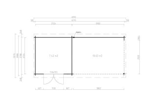De Hoeve Blokhut Geldermalsen 28 B | 670x280 cm