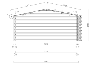De Hoeve Carport Ribe 70 | 740cm x 578cm