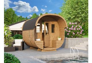 De Hoeve Vat Sauna Hammar 44 | Ø240cm x 400cm