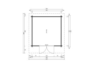 De Hoeve Tuinhuis Giesbeek 44 A | 3x3m 44mm