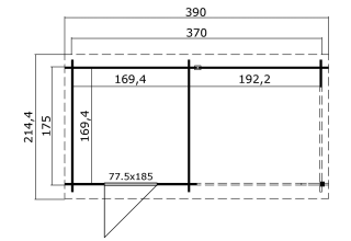 Outdoor Life Blokhut Jelle 175 Platinumgrey