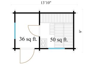 De Hoeve Sauna Met Kleedkamer Oslo 70 | 382cm x 235cm