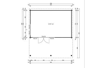 De Hoeve tuinhuis met Terras Rhoon 70 | 6 m x 6.8 m