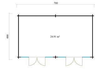 De Hoeve tuinkamer Denekamp 70 | 7 m x 4 m