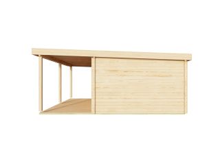 De Hoeve tuinhuis Kevin 44 met luifel | 7 x 4 m 44 mm