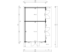 De Hoeve Tuinkamer Kalundborg 70B | 742cm x 510cm