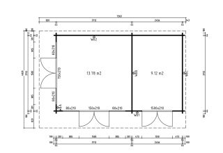 De Hoeve Tuinlounge Breukelen 44 | 6,5 x 4,0 m 44 mm