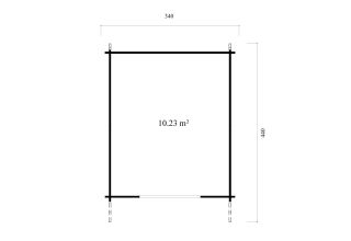 De Hoeve Tuinschuur Hardenberg 44H | 3,4m x 4,4m