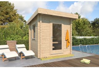 De Hoeve houten buitenstoombad Hoorn LI 70 | 2,5 x 2,5 m - 70 mm