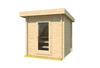 De Hoeve houten buitenstoombad Hoorn LI 70 | 2,5 x 2,5 m - 70 mm