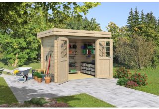 De Hoeve gereedschapsschuur met dubbele deur model Rijssen 28 A | 2,5 x 1,9 m - 28 mm