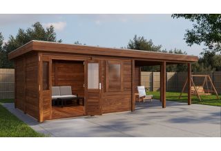 Lugarde Select Modern Tuinhuis Amstelveen - Bruin Geïmpregneerd