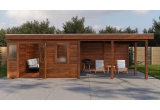 Lugarde Select Modern Tuinhuis Amstelveen - Bruin Geïmpregneerd