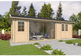 De Hoeve Tuinhuis ALU Model Falun 44 | 818cm x 309cm