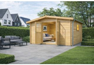 De Hoeve Blokhut Houten 4E | 330cm x 270cm