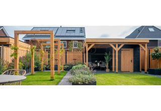 Trendhout Tuinhuis Casa Douglas schuur met overkapping 52.2401