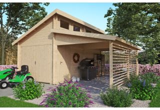 De Hoeve Garage met Carport Terwolde 44 | 6.2 x 5.6m