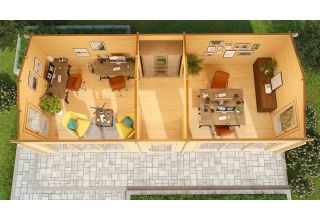 De Hoeve Tuinkantoor Mandal 44 | 878cm x 364cm 