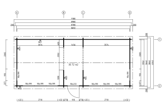 De Hoeve Tuinkantoor Mandal 44 | 878cm x 364cm 