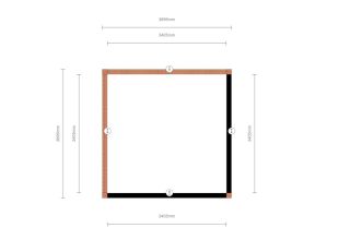 Overkapping Verona 400x400cm