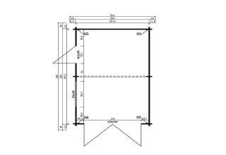De Hoeve Houten Garage Pjotr 44 A | 500cm x 300cm