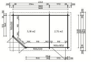 De Hoeve Blokhut Stolwijk 2D| 380x260cm