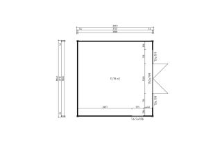De Hoeve tuinhuis kantoor Asten 44 | 3,9 x 3,9 m
