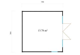 De Hoeve tuinhuis kantoor Asten 44 | 3,9 x 3,9 m