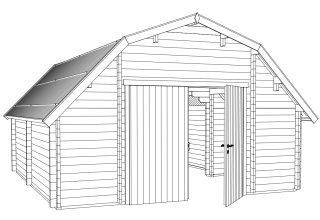 De Hoeve Houten Garage Rhan 70 | 480cm x 538cm 