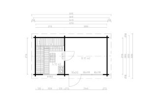 De Hoeve Sauna Arendal 70 | 541cm x 285cm 