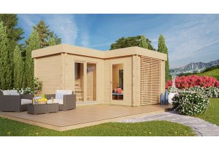 De Hoeve Saunacabine met lounge Dalen 70 | 5,4 x 4,5 m