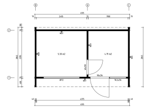 De Hoeve box sauna Teylingen L | 9.5m2 | 2.8 x 4.5m