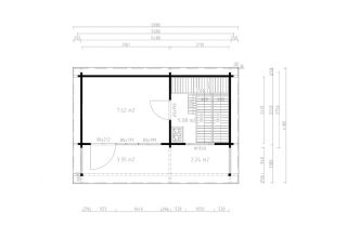 De Hoeve tuinsauna Soest 70 | 4,1 x 5,9 meter; 70 mm