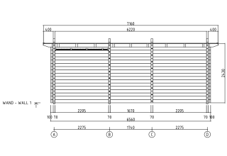De Hoeve Saunacabine Boden 70 B | 636cm x 298cm 