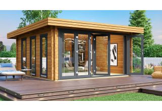 De Hoeve tuinhuis Met Vouwdeuren Sassenheim 44 | 4,9 x 4,9 m 44 mm