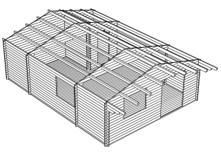 De Hoeve Tuinhuis Boras 44 | 898cm x 578cm